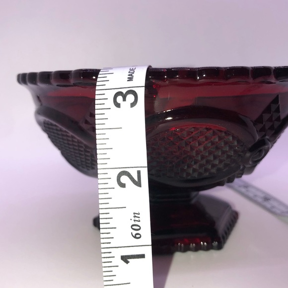Vintage Avon Ruby Cape Cod Pedestal Candy Dish 6” - Picture 8 of 10